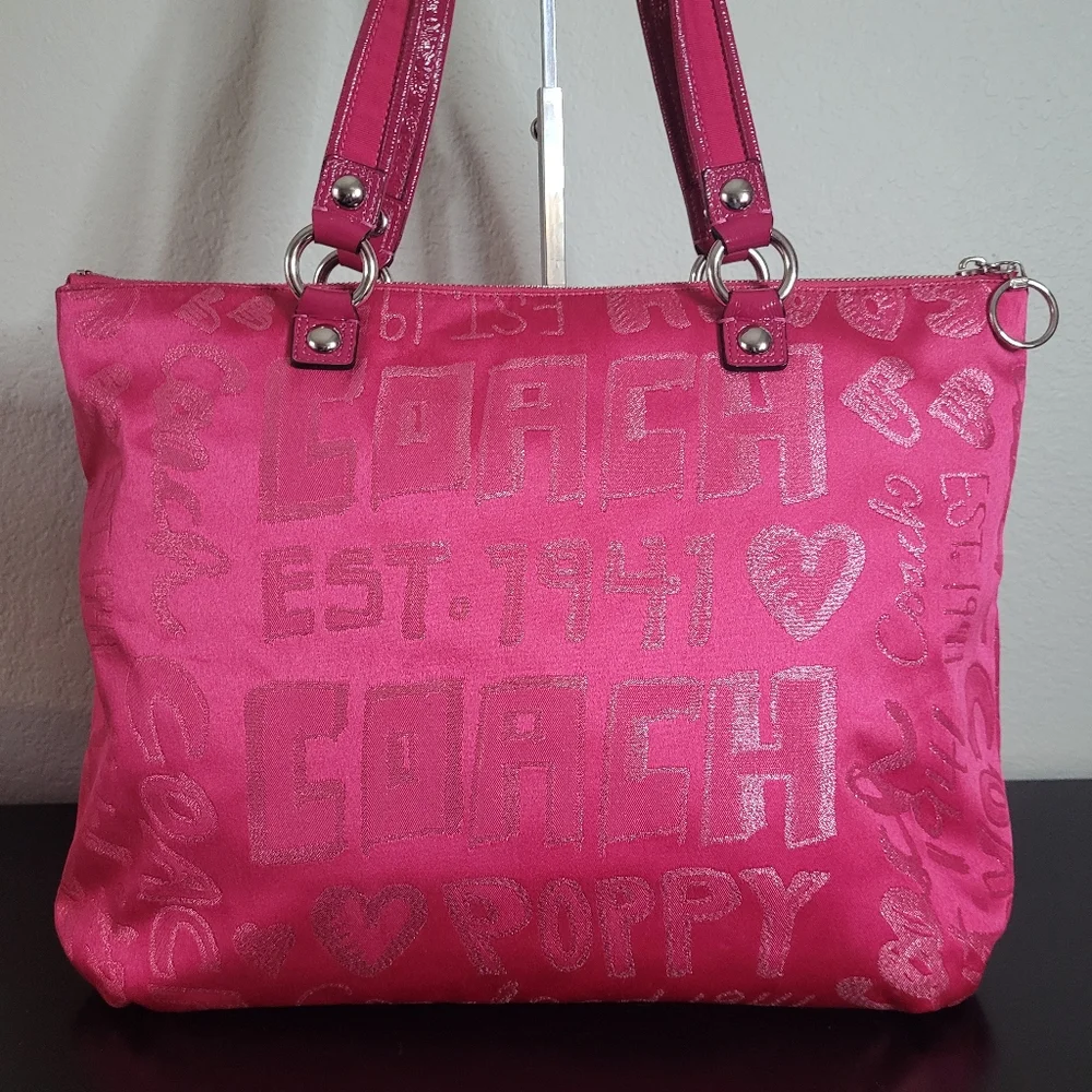 Coach Poppy Graffiti Scribble Shoulder Bag - Picture 5 of 15